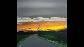 Tutorial 21 : Acrylic Painting | Sunset Road