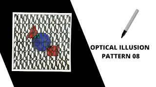 Geometric Illusion Art | Illusion Art With Basic Forms | OP Art Series 08 | SPArt Studio