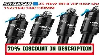 #25 New SR SUNTOUR MTB Bike Rear Shock 152/165/184/190mm With Lockout XC Air Suspension Absorber