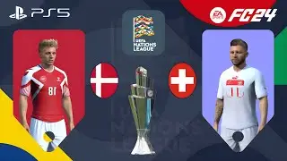 Denmark vs Switzerland | UEFA Nations League 2024 | FC 24 Gameplay