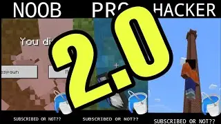 NOOB vs PRO vs HACKER Water Bucket Trick MLG In Minecraft | Minecraft - #Shorts #Minecraft