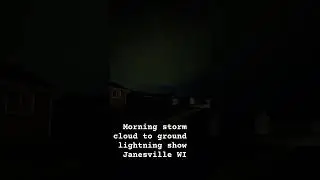 Janesville WI storm 9/13/25 #lightning morning lightning show