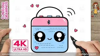 How to Draw a Cute Bluetooth Speaker | Easy Step by Step for Kids
