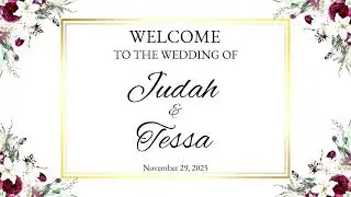 Judah & Tessa Blanks Wedding Ceremony