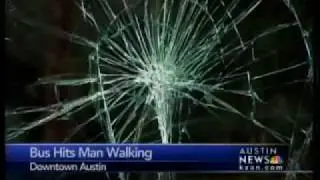 Bus hits pedestrian