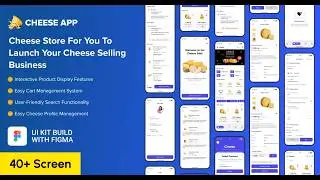 Cheese App UI Kit – Build Delicious Food Ordering & Dairy Product Apps 🧀📱