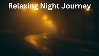 Peaceful Night Drive in Heavy Fog | Calm Road Ambience | No Music