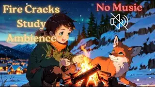 Study Ambient Fire Burning Sound 🔥 | Cozy Campfire Crackles in a Snowy Norwegian Forest