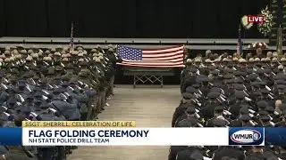 Video: Flag-folding ceremony for Staff Sgt. Sherill followed by presentation of ribbon
