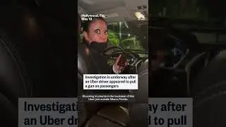 Investigation is underway after an Uber driver appeared to pull a gun on passengers