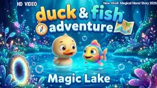 Duck and Fish Adventure Migic Lake Hindi Magical Story/Moral Stories in Hindi #HindiKahani HD4KVIDEO