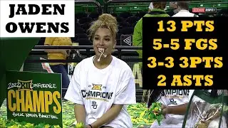 Jaden Owens Highlights In #5 Baylor's Win + Big 12 Championship Celebration, Cutting Net Post Game!
