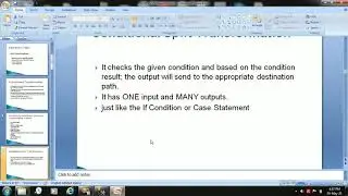 MSBI (SSIS) -   Conditional Split Transformation