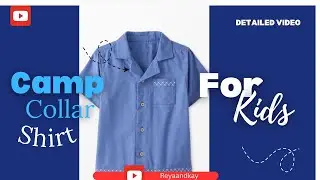 How to Sew a Camp Collar / Vintage Shirt for Boys | Easy Kids Shirt Tutorial/ how to sew kids shirt