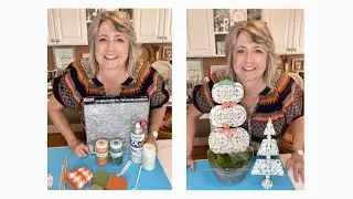 DIY Pumpkin Topiaries