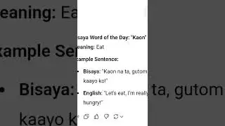 Bisaya Word of the Day: 