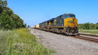 K5HLA! CSX 872 Leads a Hopper Train with a Friendly Engineer 8/21/2020