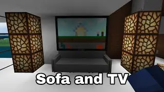 Sofa and TV furniture in Mini block craft 3d