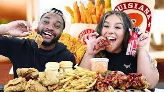 Popeyes Chicken 🍗 Drenched In 2X Spicy Sauce 🔥With @Lecarson92