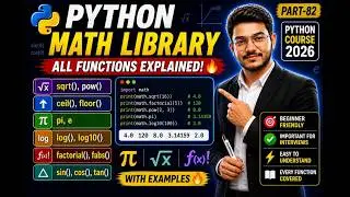 Python Math Library 🔥 All Functions Explained with Examples | Part-82