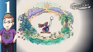 Let's Play Chicory: A Colorful Tale (Blind) Part 1 - Adventure Game Where You Paint The World!