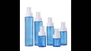 BO873~Ready stock lotion pump blue glass bottles,can print your logo by a small quantity#skincare