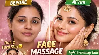 Bridal Face Massage for Tight & Glowing Skin ✨ | Natural Face Lift at Home | Day 8