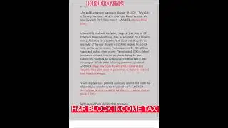 H&R BLOCK INCOME TAX FINAL EXAM NEWEST 2025 ACTUAL EXAM COMPLETE 140 QUESTIONS AND CORRECT DETAILED