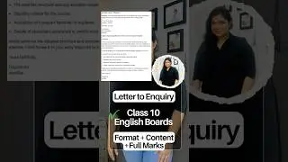 Letter of Enquiry Class 10 CBSE | Format, Sample & 5-Mark Writing Question Explained