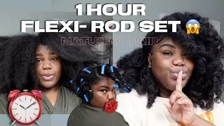 How to : ⏰1 Hour Flexi Rod Set on Natural Hair 😱( I-Tip Friendly)