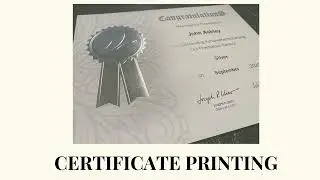 Certificate Printing----print Shop london