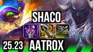 SHACO vs AATROX (JGL) | 19/2/11, Legendary, 900+ games | EUW Master | 25.23