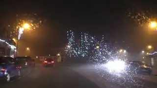 Night Drive On Barnard's Green Road, Pickersleigh Road, North End Lane & Townsend Way, Malvern, UK
