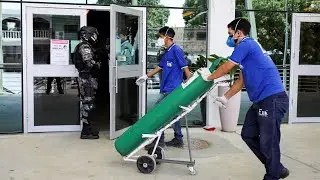 Chaos in Manaus: Brazil's hospitals 'run out of oxygen' for Covid patients as hundreds wait for beds