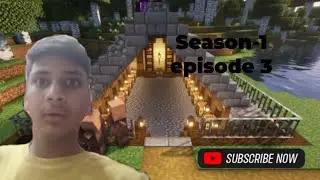 I am made a villager townholl in minecraft season-1 episode 3