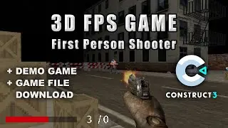 3D First Person Shooter game using Construct 3 | Demo + .c3p