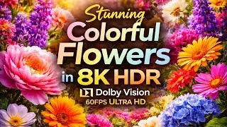 Relax With Colorful Flowers in 8K HDR ✨ Ultra HD