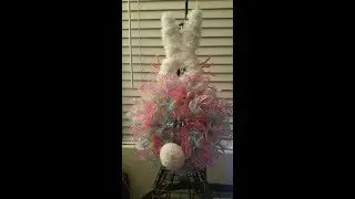 dollar tree bunny wreath altered