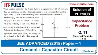 Solution of JEE Advanced 2018 Physics (Capacitance) Paper-1 Q.11