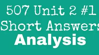 Course 507- इकाई - 2 #1 short questions answer with analysis