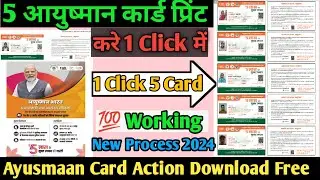 1 click 5 Ayushman card print on photoshop ll 1 click 5 ayushman card action