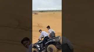 desert atv bike ride in Jaisalmer #jaisalmer #desertcamping #samsanddunes #rajasthani #shortvideo