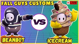 FALL GUYS Beanbot Vs Icecream Customs live BATTLE #fallguys #fallguyslive #shortslive #shorts