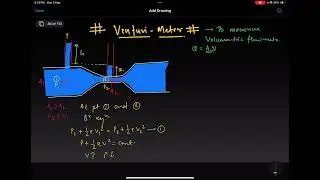 Venturi meter derivation @Phy-with-Tk