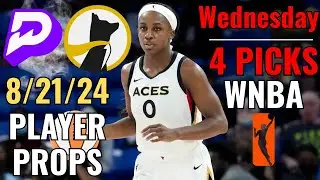 PRIZEPICKS UNDERDOG WNBA WEDNESDAY 8/21 CORE PLAYER PROPS!!