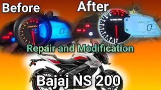 BIKE Meter Repair and Modification Bajaj Pulsar NS 200 #bikelife #rider #speedometer #bajaj #bike 