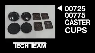 Tech Team&rsquo;s #00725 - 3 Inch Steel Caster Cups & #00775 - Solid Rubber Caster Cups