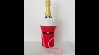Natale 2018 #16 Porta bottiglia vestito di babbo Natale diy