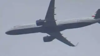 British Airways Airbus A321-251NX G-NEOV BA557 descending past Great Hollands