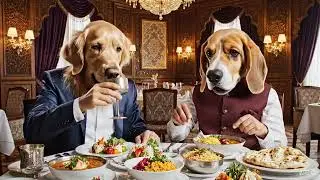 Miguelin and Paco dress elegantly and end their evening by dining at Jamavar Indian Specialty.